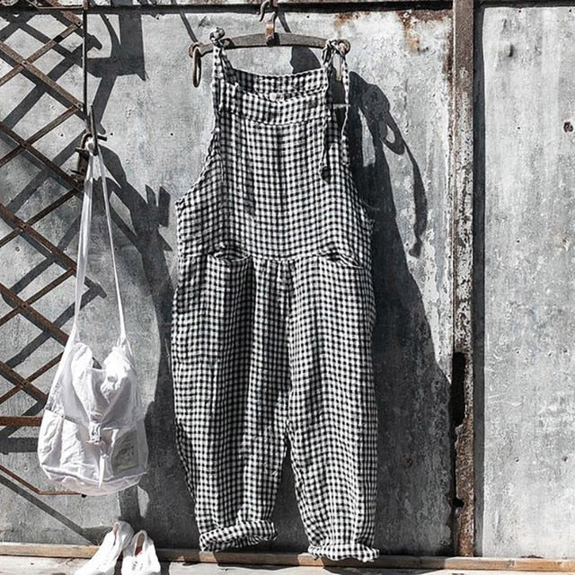 Overall - Ärmlös - Baggy - Dungarees - Jumpsuit för dam
