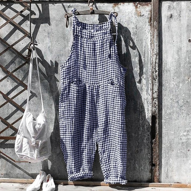 Overall - Ärmlös - Baggy - Dungarees - Jumpsuit för dam