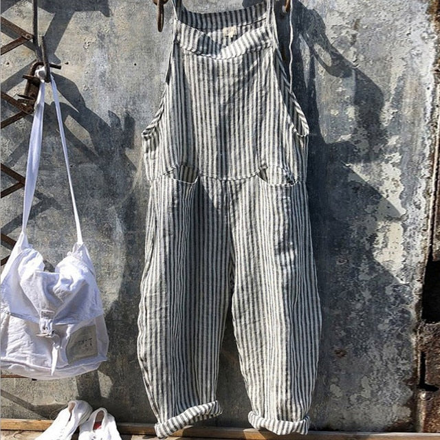 Overall - Ärmlös - Baggy - Dungarees - Jumpsuit för dam
