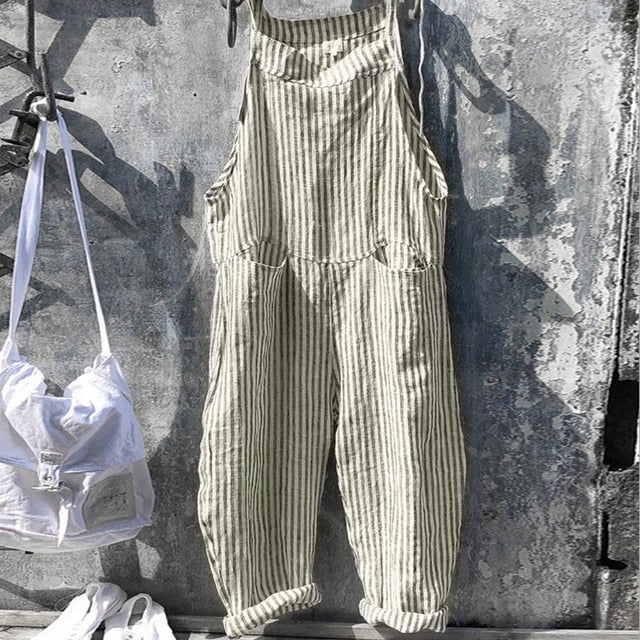 Overall - Ärmlös - Baggy - Dungarees - Jumpsuit för dam