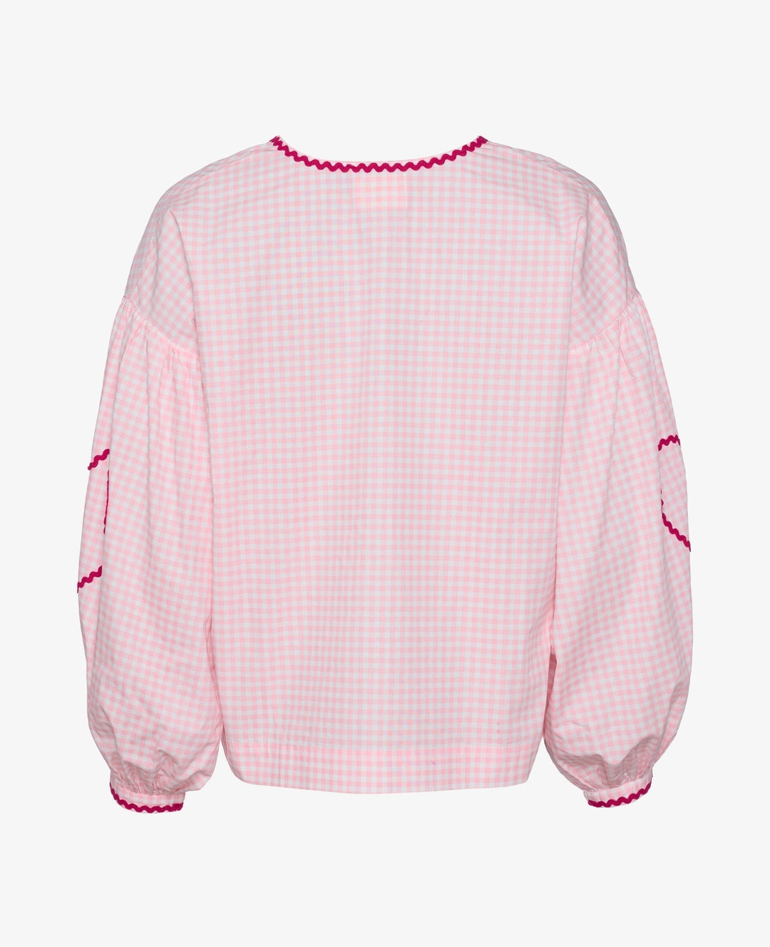 Överdimensionerad blus - Långärmad - Rosa - Topp med knytfront - Damkläder