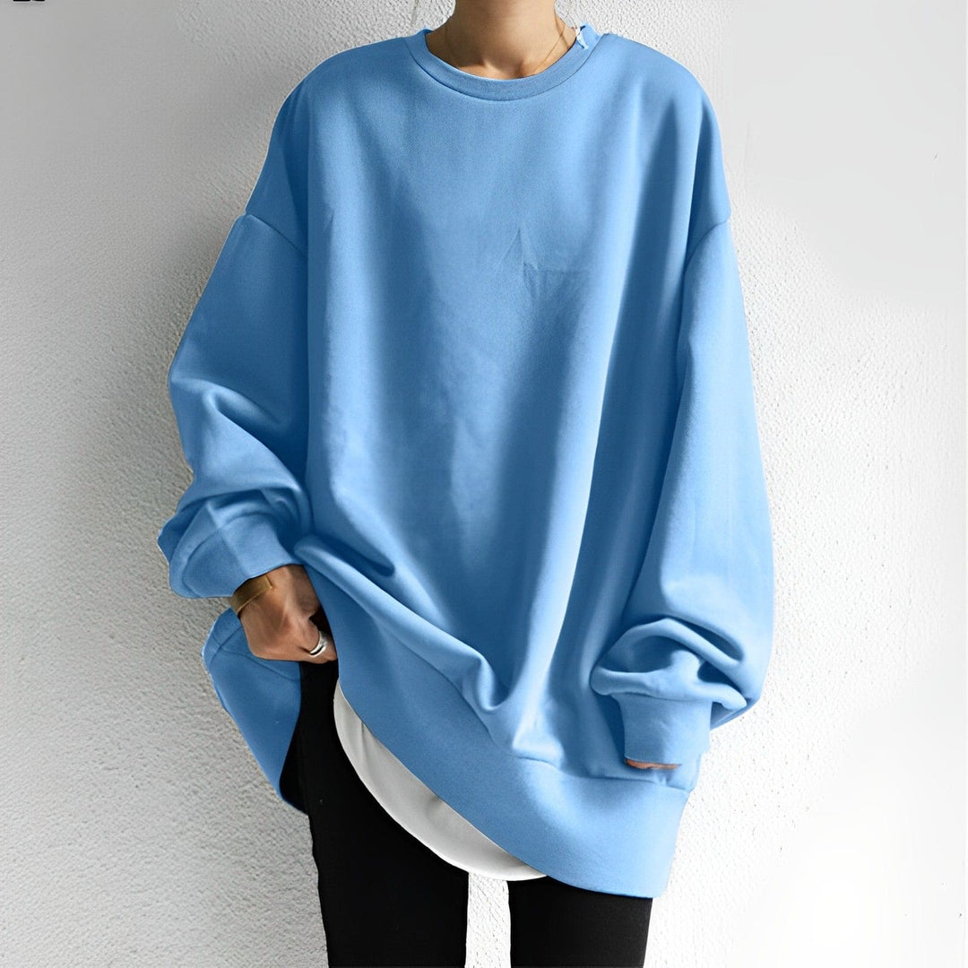 Överdimensionerad sweatshirt - Rund hals - Lös passform - Pullover - Sweatshirts för kvinnor