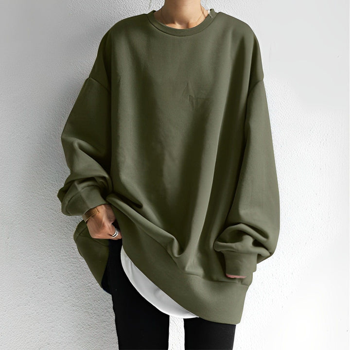 Överdimensionerad sweatshirt - Rund hals - Lös passform - Pullover - Sweatshirts för kvinnor