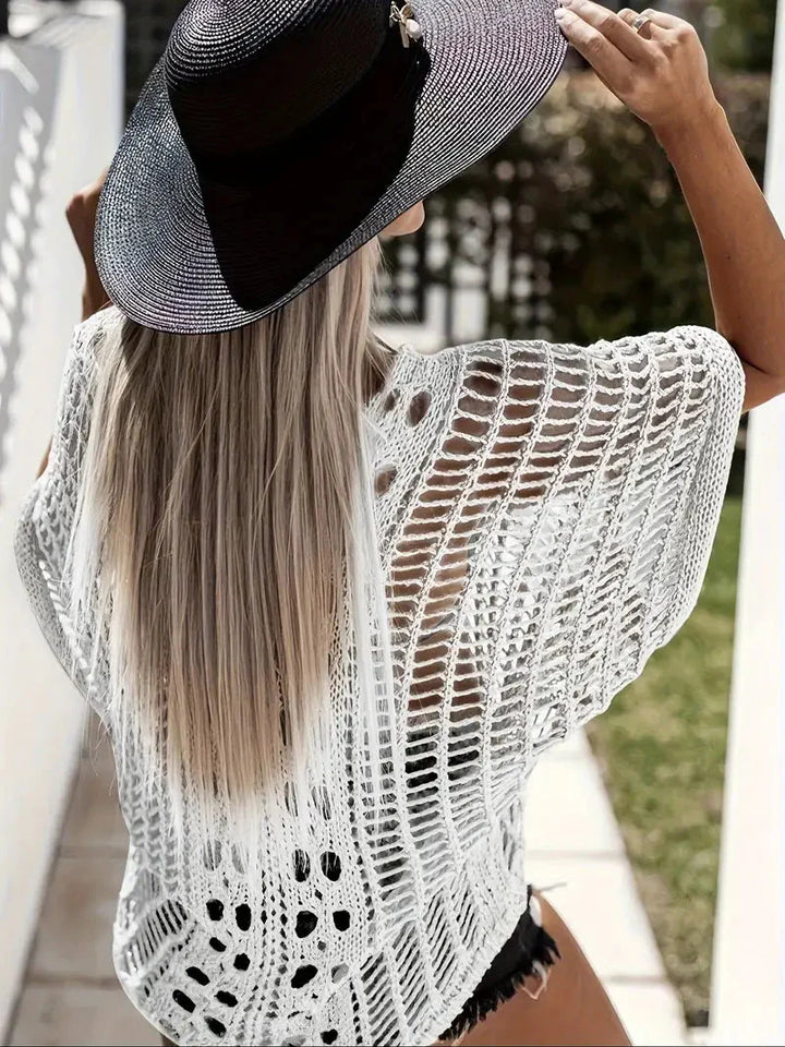 Överdragsskjorta, Boho-stil, Virka, Bikiniöverdrag, Strandkläder