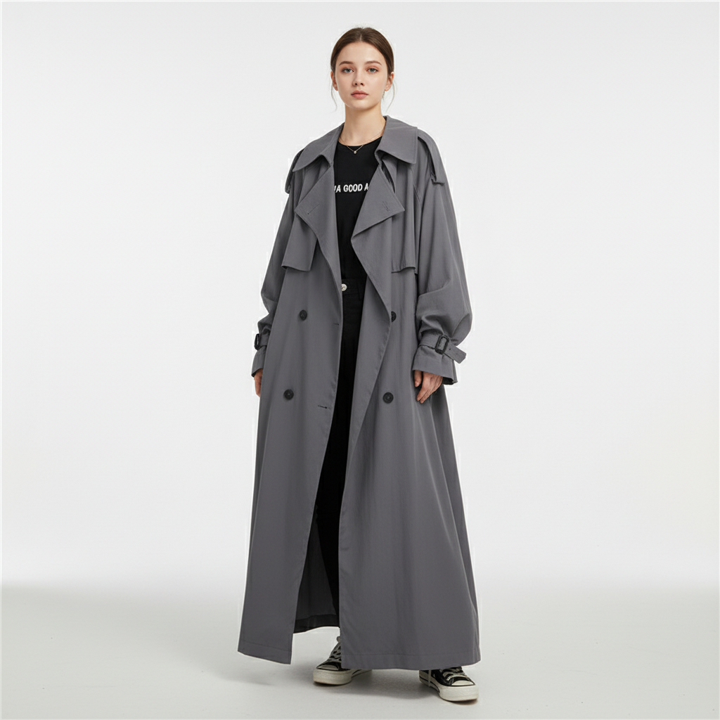 Överdimensionerad Lång Trenchcoat - Scarlett