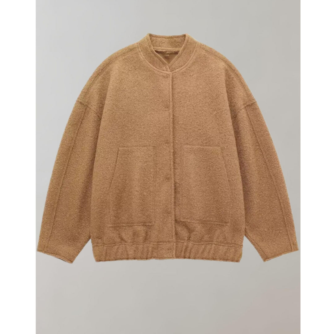 Oversized Bomberjacka | Knappslå | Fickor | Oversized Jacka | Damjacka