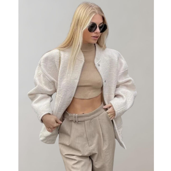 Oversized Bomberjacka | Knappslå | Fickor | Oversized Jacka | Damjacka