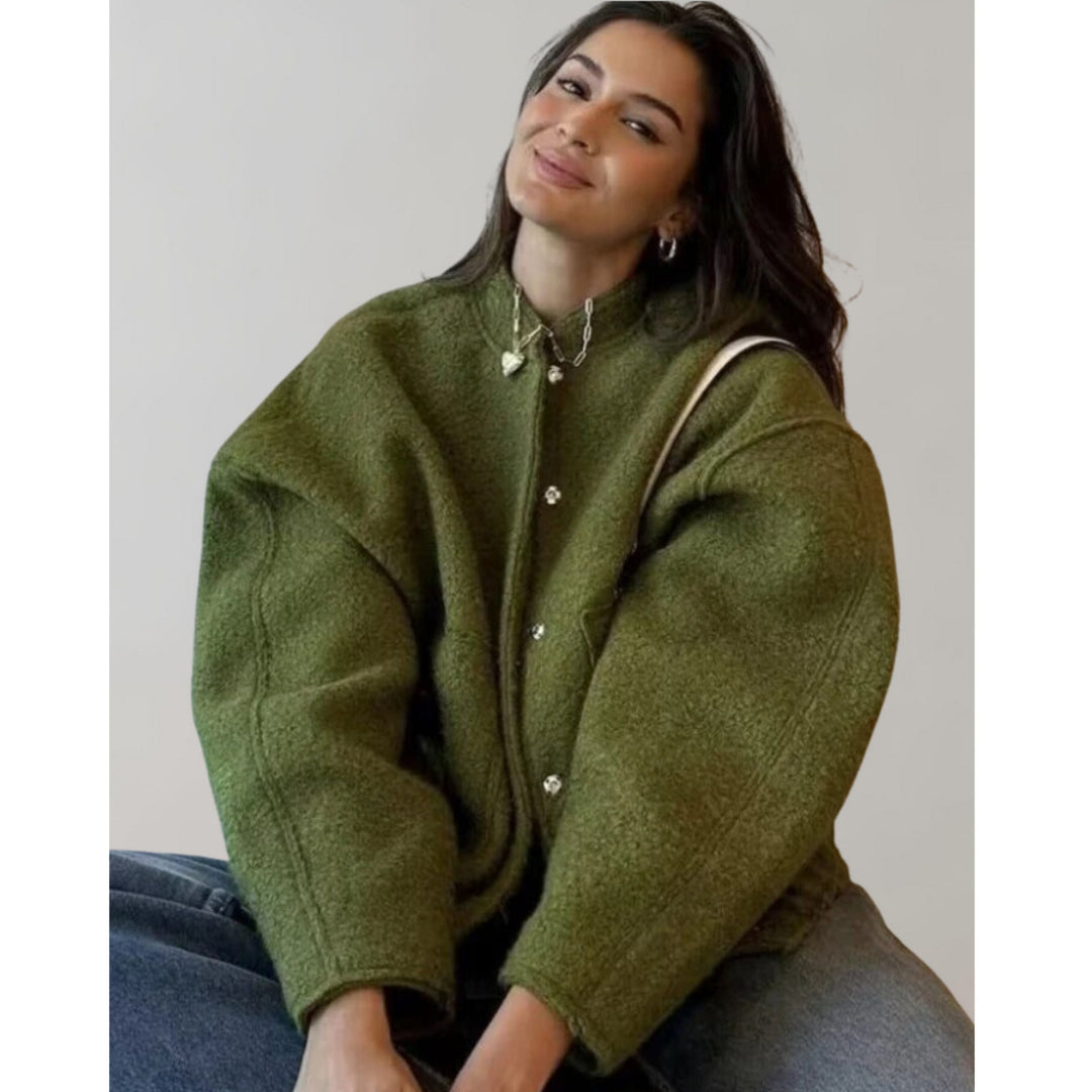 Oversized Bomberjacka | Knappslå | Fickor | Oversized Jacka | Damjacka