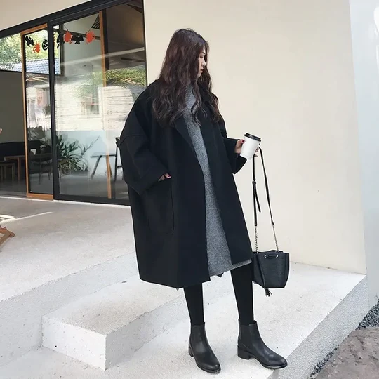 Oversized Cardigan | Öppen front | Fickor | Lång Cardigan | Coatigan för kvinnor