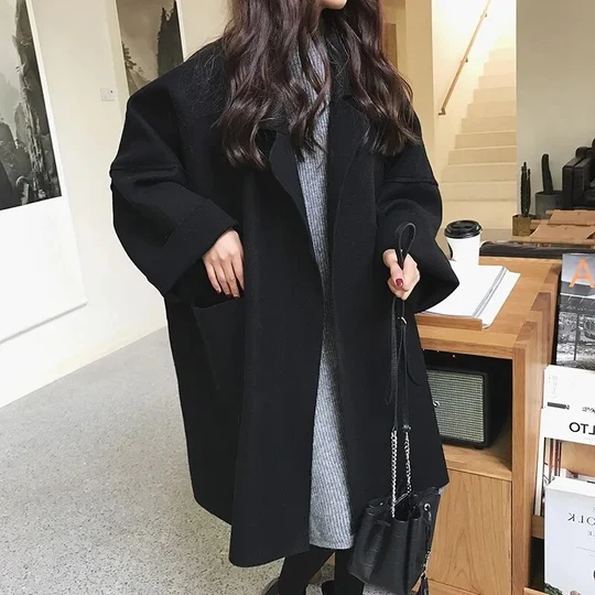 Oversized Cardigan | Öppen front | Fickor | Lång Cardigan | Coatigan för kvinnor