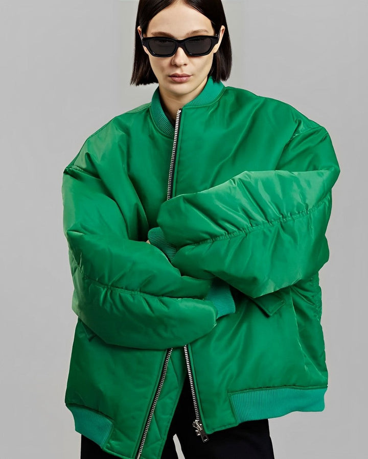 Oversized Jacka - Varm - Vadderad - Vinter Bomberjacka - Damjacka
