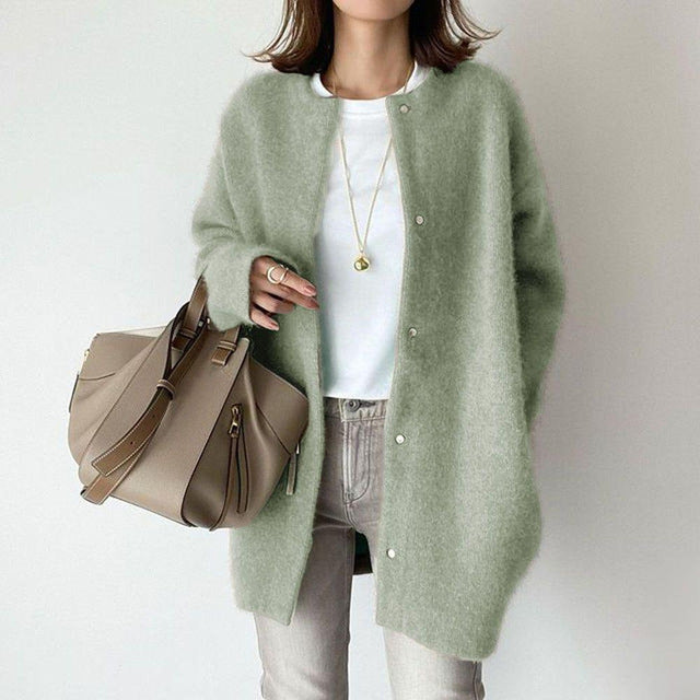 Oversized Kofta | Knäppt | Lång | Cardiganjacka | Cardigan för kvinnor