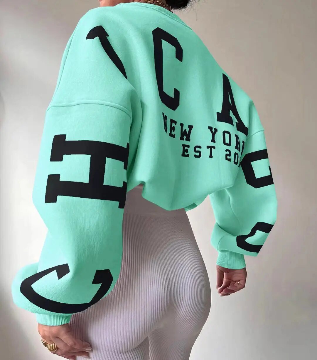 Oversized Sweatshirt - Mysig Loose Fit Pullover Sweatshirt för Kvinnor