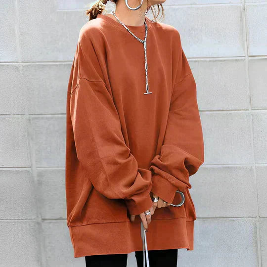 Oversized Sweatshirt - Mysig - Pullover - Baggy Sweatshirt - Damkläder