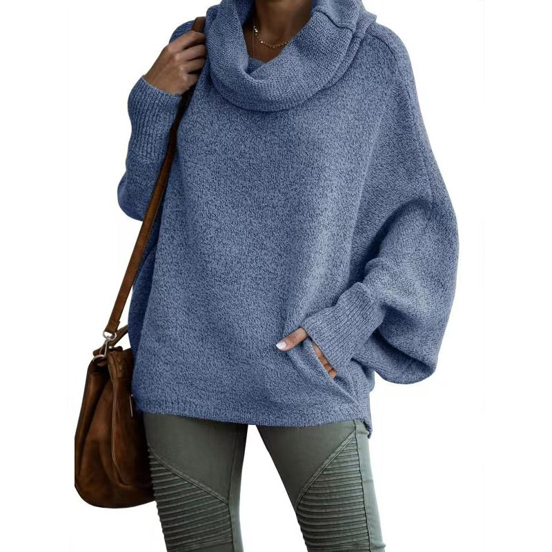 Oversized tröja - Batsleeve - Turtleneck - Oversized pullover - Damstickat