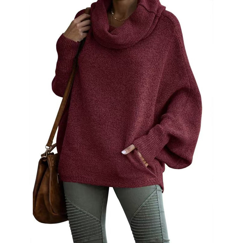 Oversized tröja - Batsleeve - Turtleneck - Oversized pullover - Damstickat