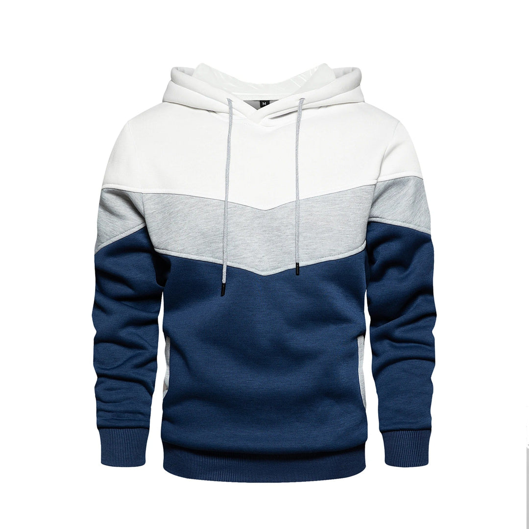 Patchwork Fleece Hoodie för män med unik design