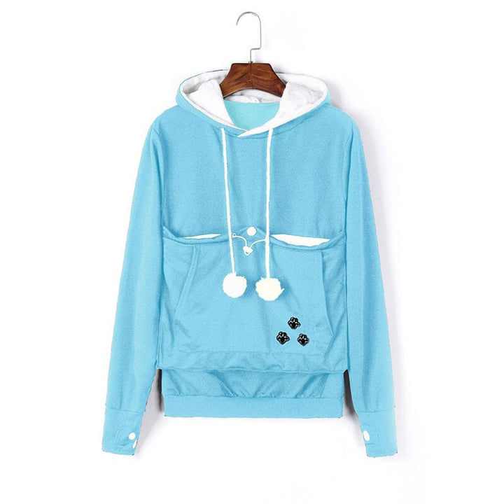 Pet Pouch Hoodie | Långärmad | Pet Carrier | Cat Pouch Hoodie | Dog Carrier Sweatshirt
