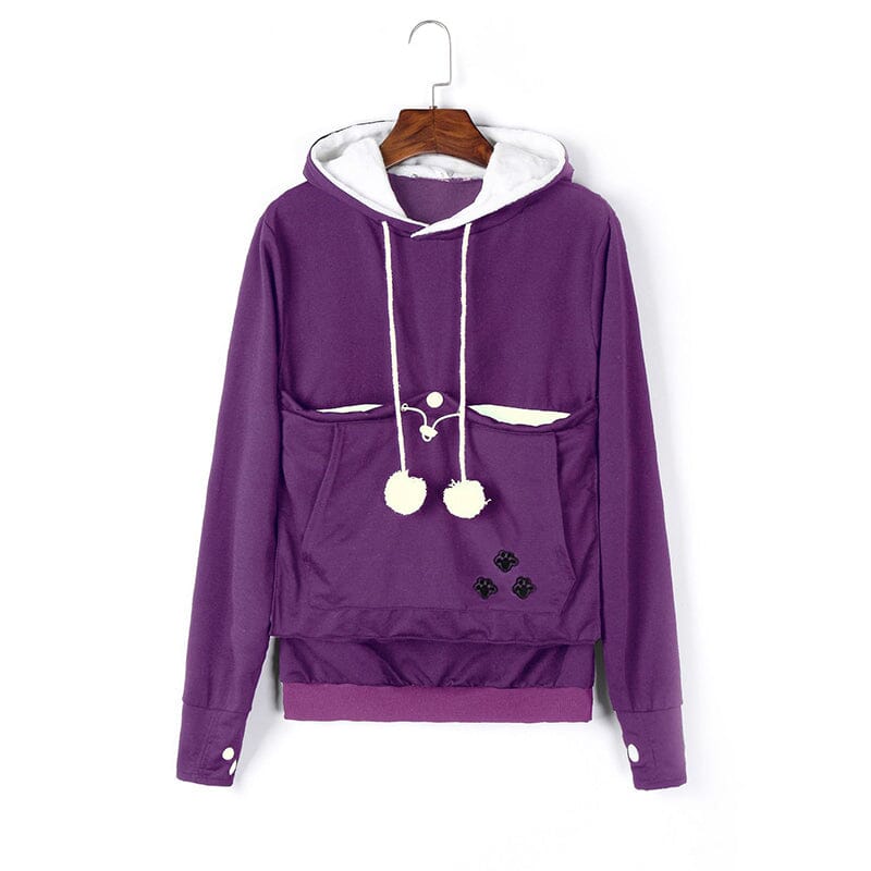 Pet Pouch Hoodie | Långärmad | Pet Carrier | Cat Pouch Hoodie | Dog Carrier Sweatshirt