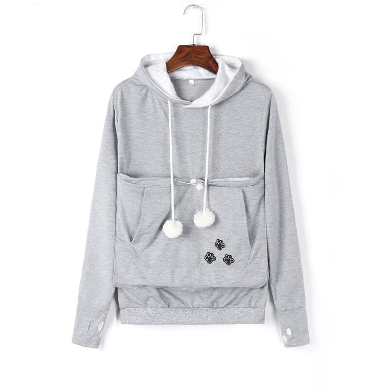 Pet Pouch Hoodie | Långärmad | Pet Carrier | Cat Pouch Hoodie | Dog Carrier Sweatshirt