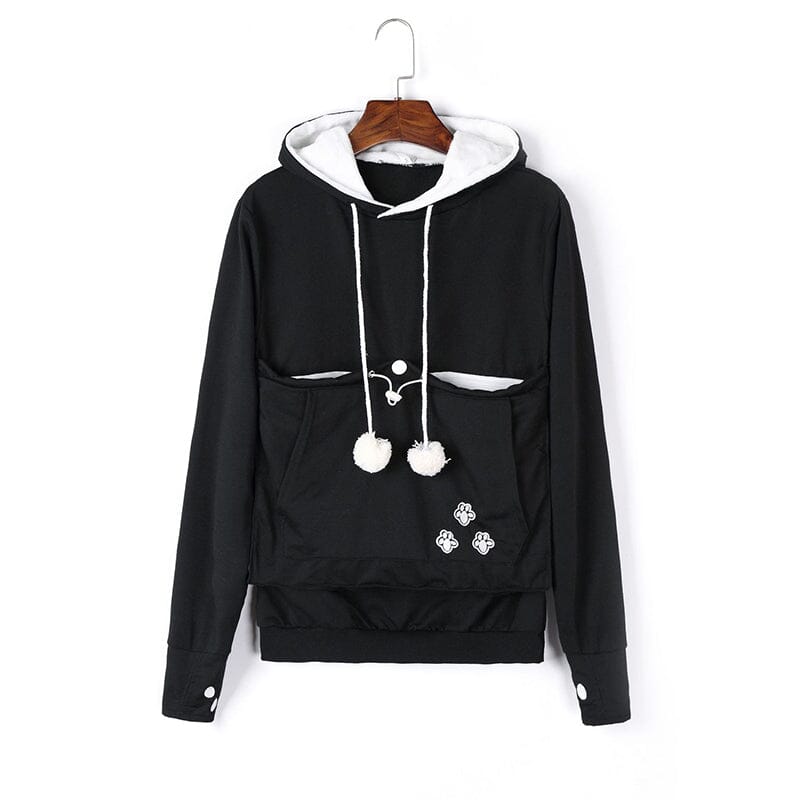 Pet Pouch Hoodie | Långärmad | Pet Carrier | Cat Pouch Hoodie | Dog Carrier Sweatshirt