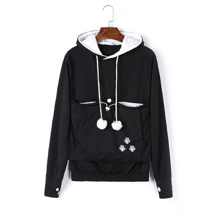 Pet Pouch Hoodie | Långärmad | Pet Carrier | Cat Pouch Hoodie | Dog Carrier Sweatshirt