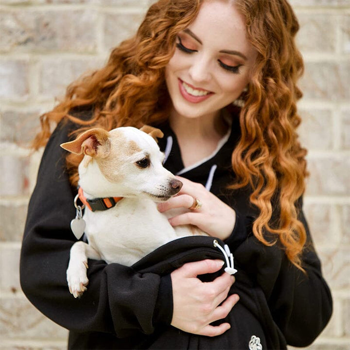 Pet Pouch Hoodie | Långärmad | Pet Carrier | Cat Pouch Hoodie | Dog Carrier Sweatshirt