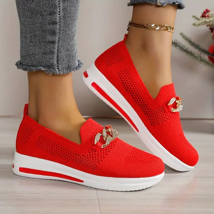 Platform Loafers - Andningsbar - Slip-on - Gångskor - Damskor