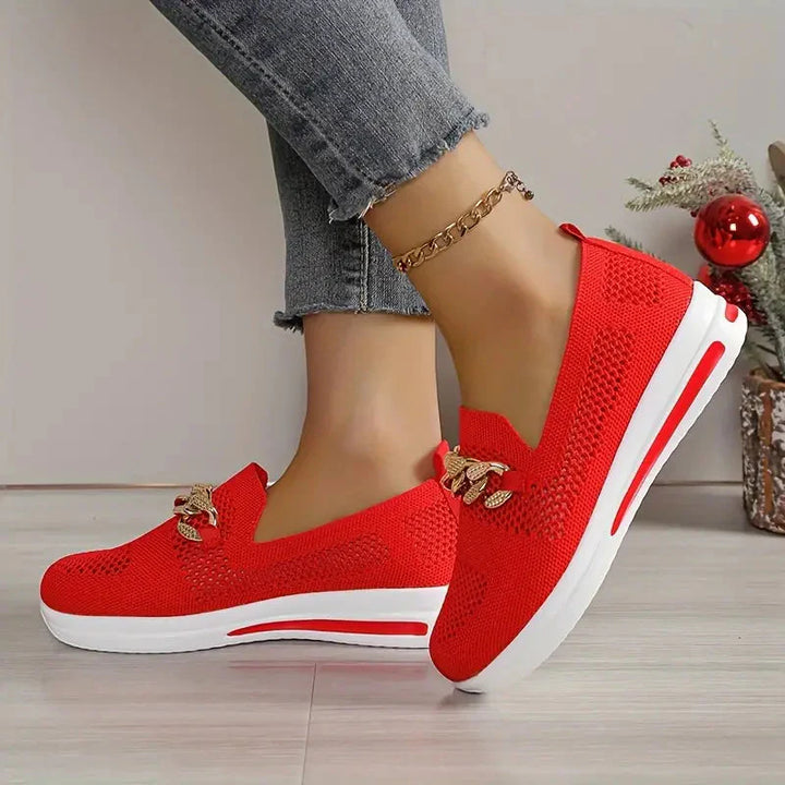 Platform Loafers - Andningsbar - Slip-on - Gångskor - Damskor