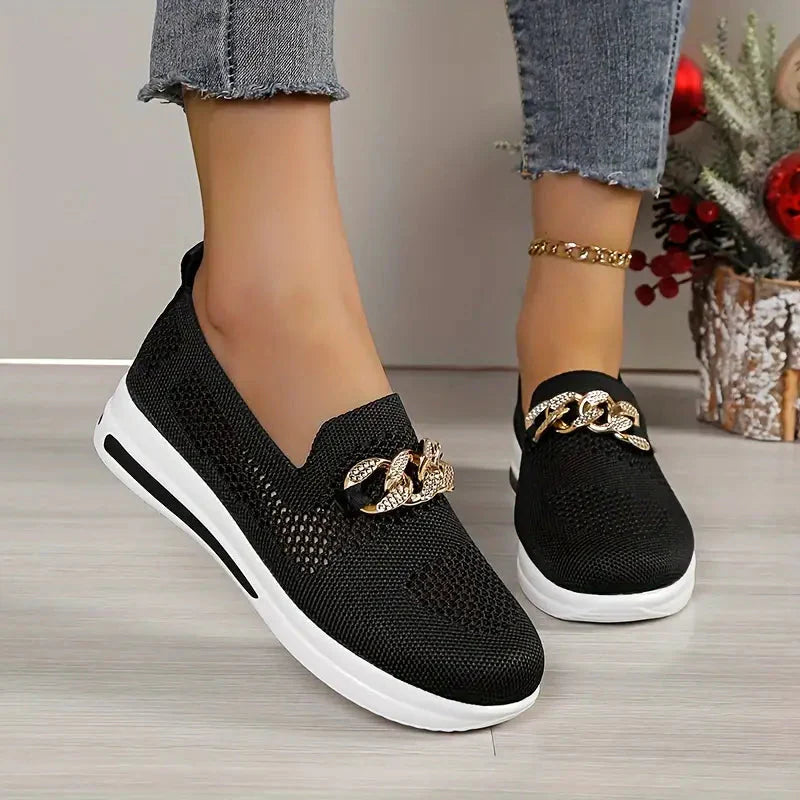 Platform Loafers - Andningsbar - Slip-on - Gångskor - Damskor