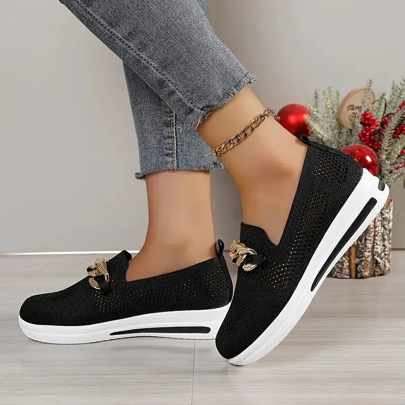Platform Loafers - Andningsbar - Slip-on - Gångskor - Damskor