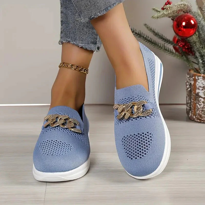 Platform Loafers - Andningsbar - Slip-on - Gångskor - Damskor