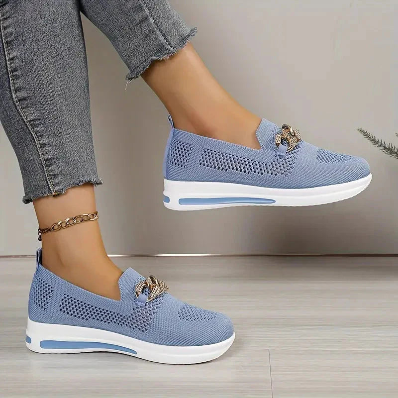 Platform Loafers - Andningsbar - Slip-on - Gångskor - Damskor