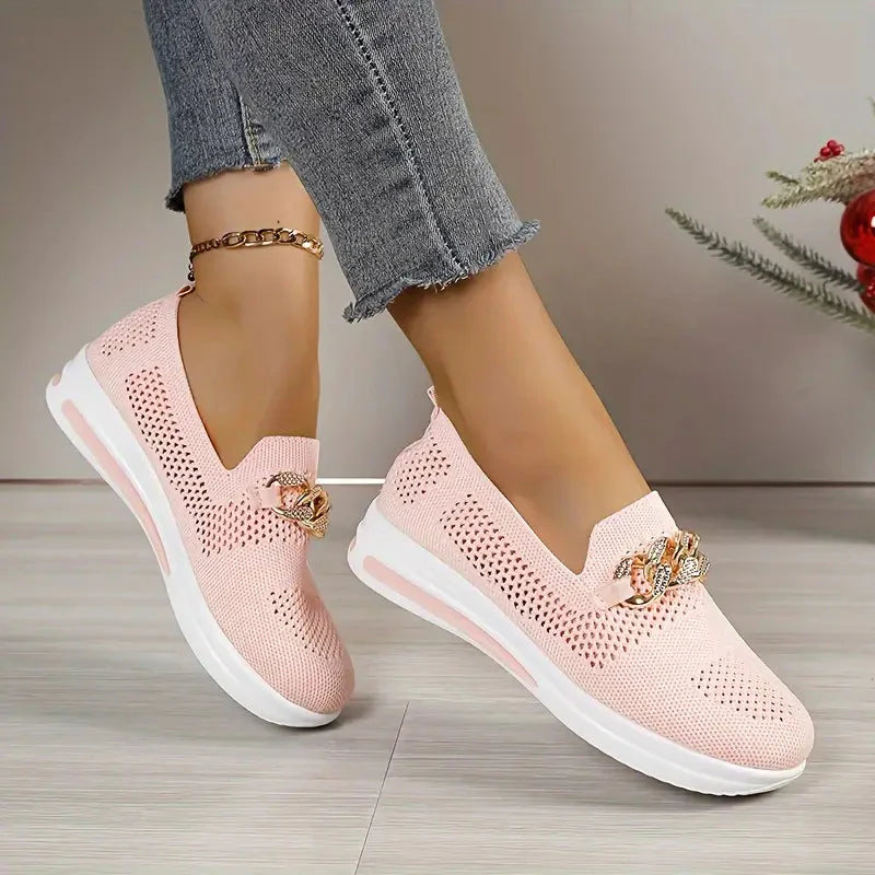 Platform Loafers - Andningsbar - Slip-on - Gångskor - Damskor