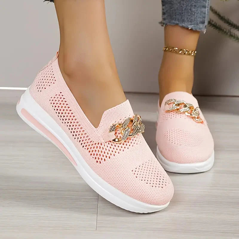 Platform Loafers - Andningsbar - Slip-on - Gångskor - Damskor