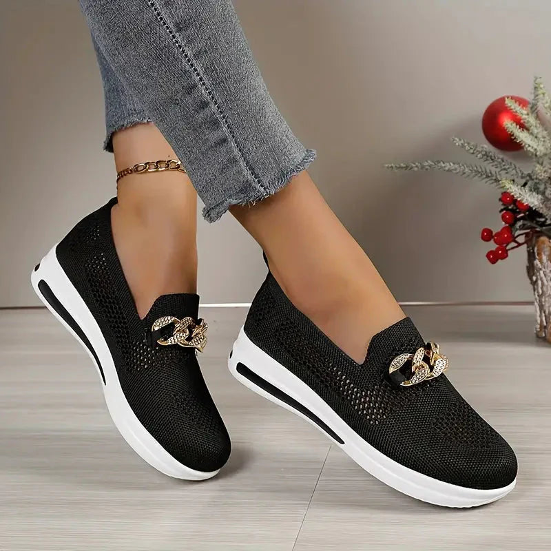 Platform Loafers - Andningsbar - Slip-on - Gångskor - Damskor