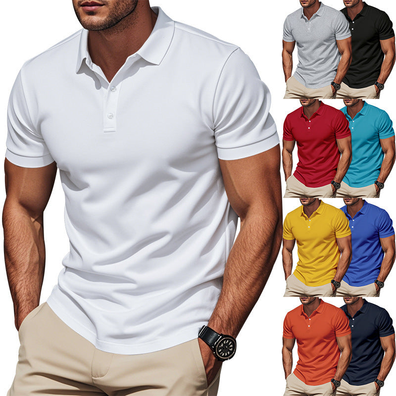 Polotröja | Button-Up | Turn-Down Collar | T-Shirt Polos | Herrskjorta