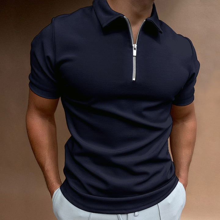 Polotröja- Half-Zip - Kortärmad - Polotröjor - Herrskjortor