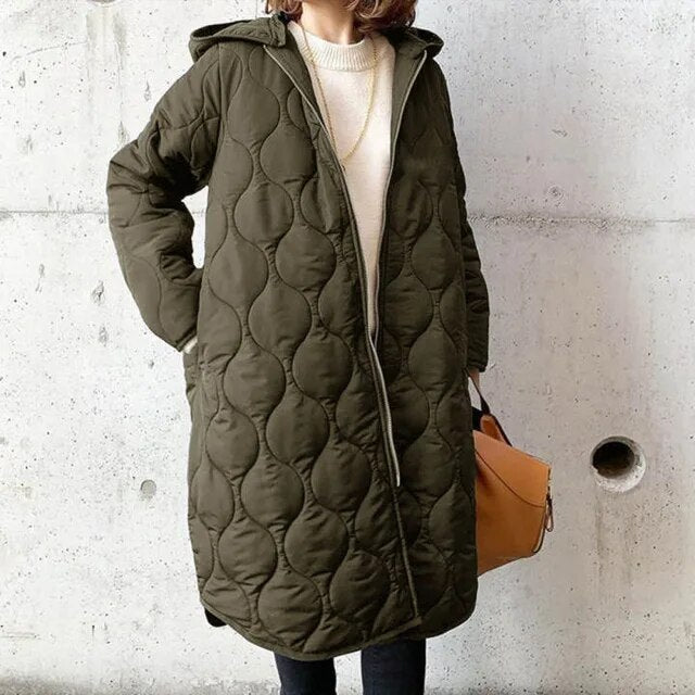 Quiltad jacka | Oversized | Vadderad | Parkajacka | Damjacka