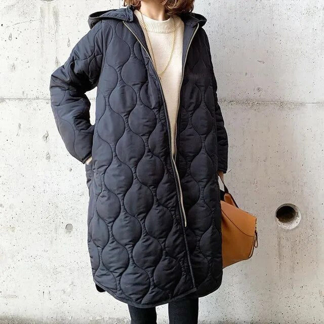 Quiltad jacka | Oversized | Vadderad | Parkajacka | Damjacka