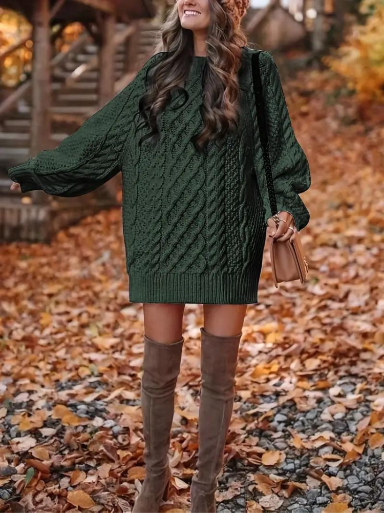 Ramona stickad klänning | Oversized sweaterklänning för höst och vinter