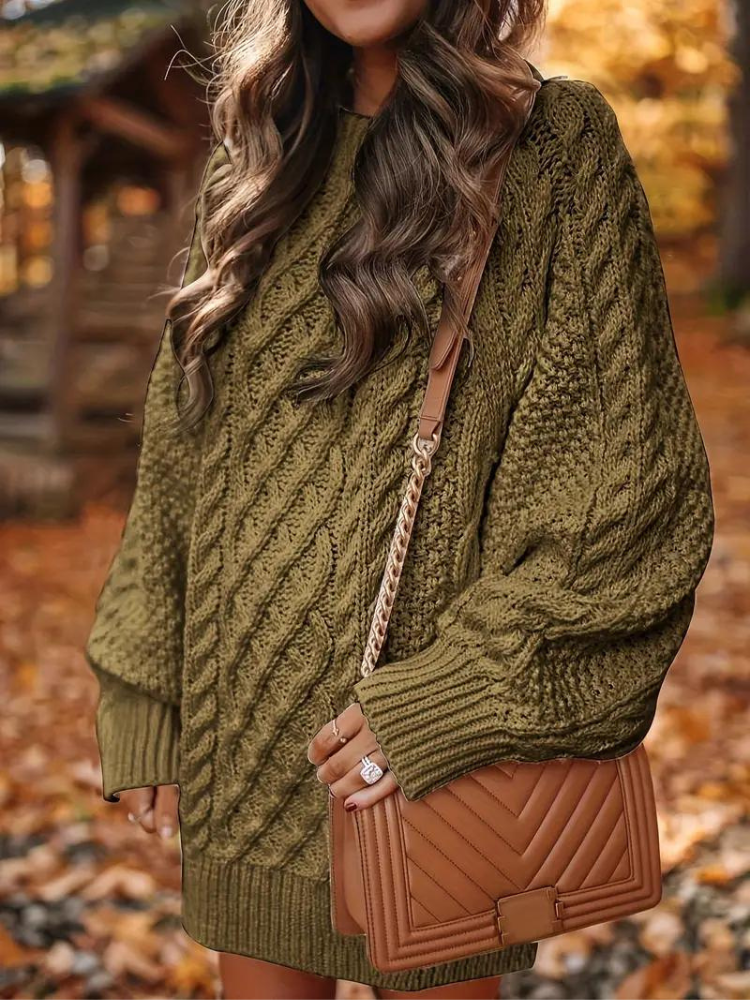 Ramona stickad klänning | Oversized sweaterklänning för höst och vinter