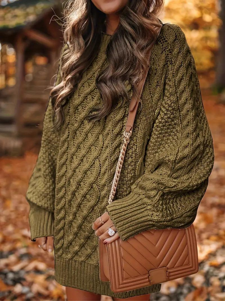 Ramona stickad klänning | Oversized sweaterklänning för höst och vinter