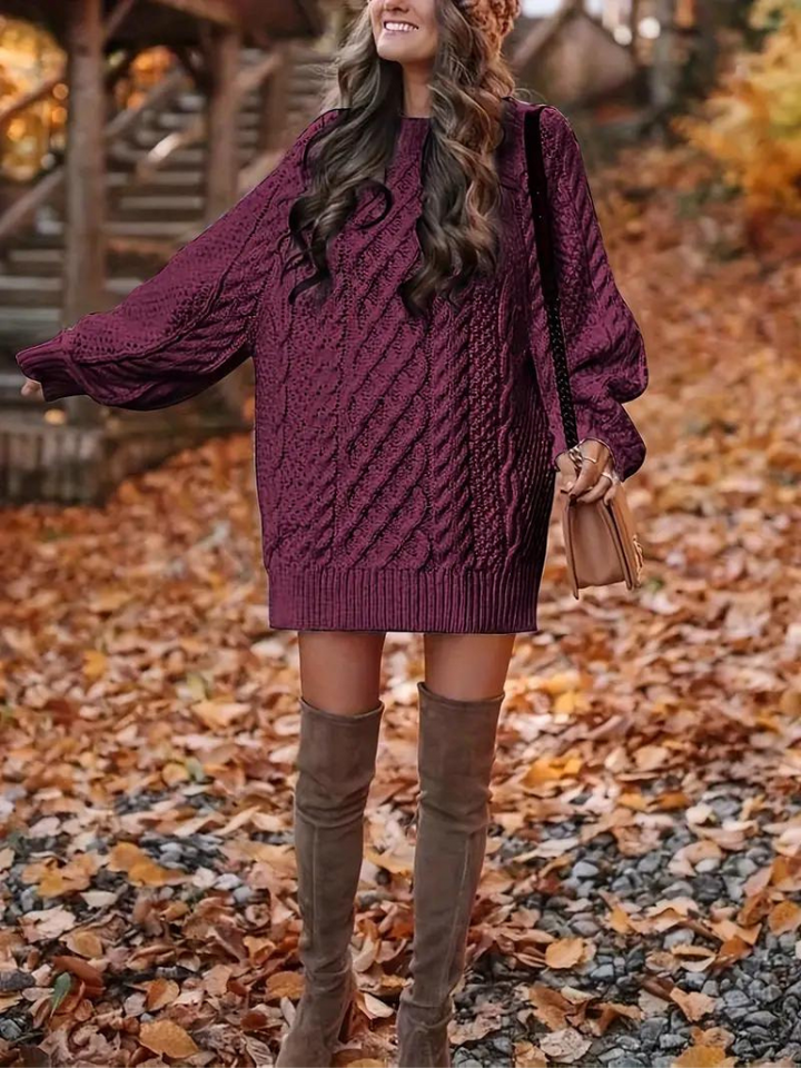 Ramona stickad klänning | Oversized sweaterklänning för höst och vinter