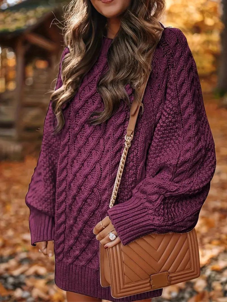 Ramona stickad klänning | Oversized sweaterklänning för höst och vinter