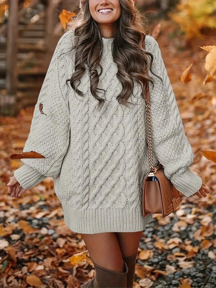 Ramona stickad klänning | Oversized sweaterklänning för höst och vinter