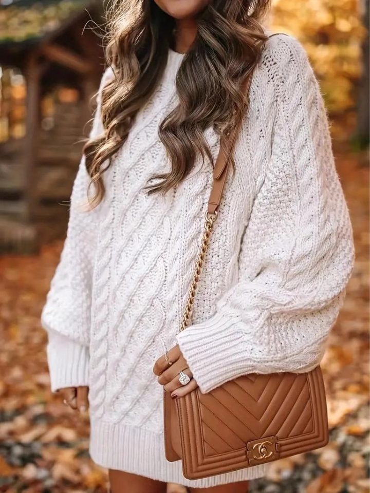 Ramona stickad klänning | Oversized sweaterklänning för höst och vinter