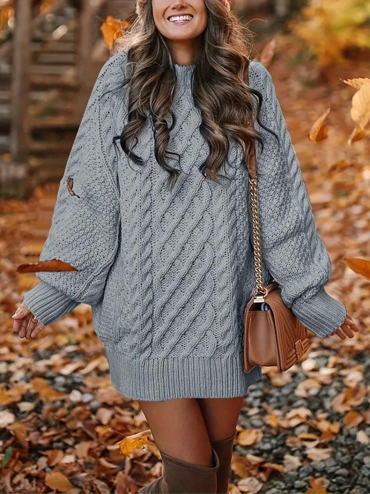 Ramona stickad klänning | Oversized sweaterklänning för höst och vinter
