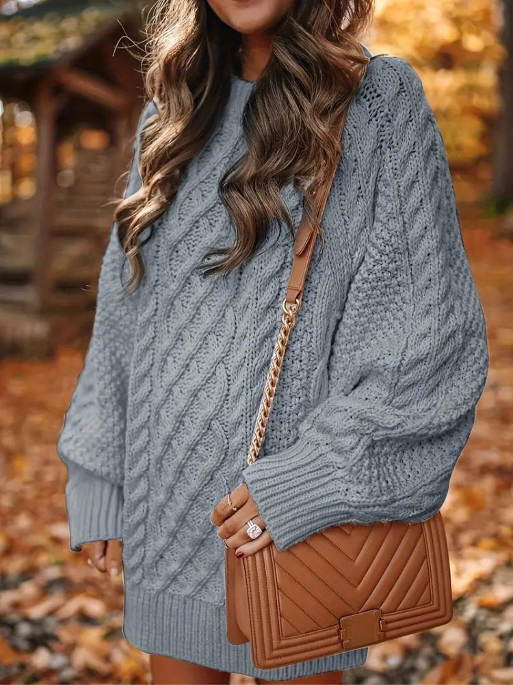 Ramona stickad klänning | Oversized sweaterklänning för höst och vinter