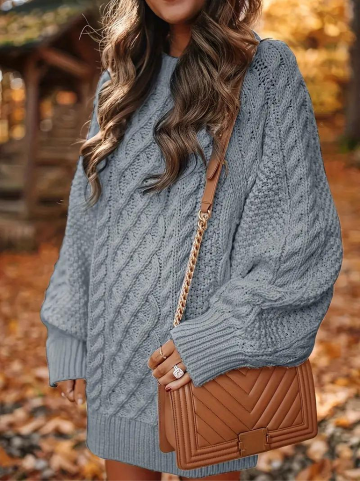 Ramona stickad klänning | Oversized sweaterklänning för höst och vinter